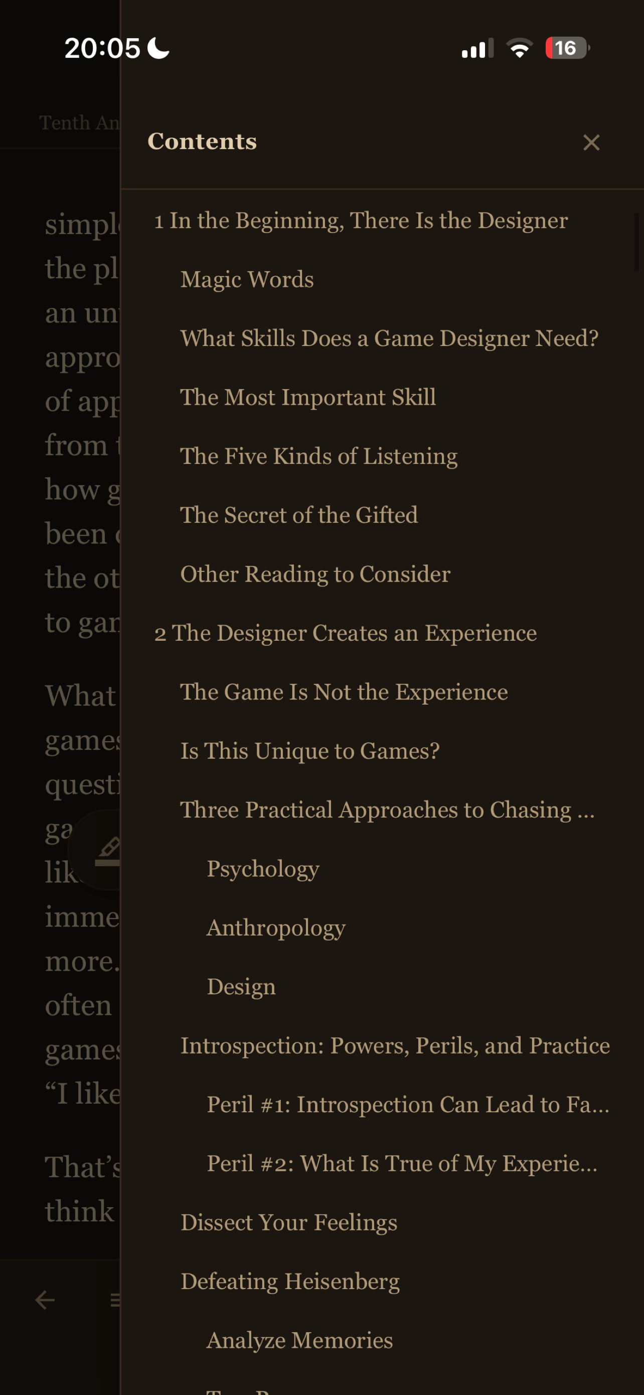 Table of Contents Sidebar